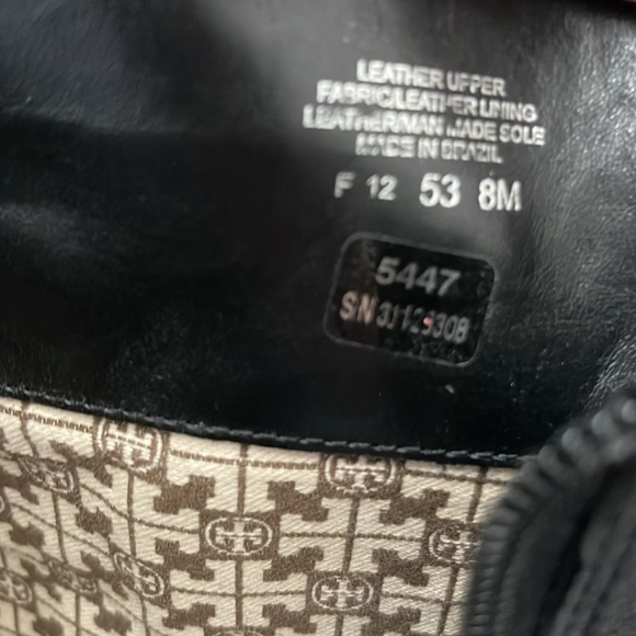 TORY BURCH ALAINA BLACK PEBBLED LEATHER BOOTS WOMENS SIZE 8M - Picture 9 of 16